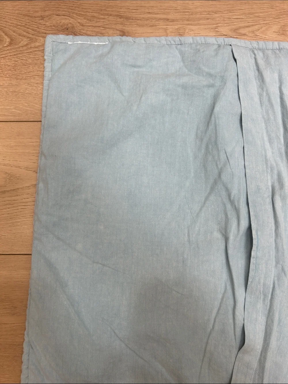 Pottery Barn Stonewashed Cotton Pick-Stitch Sham Blue Standard Set